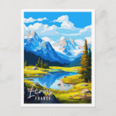 Ecrins Frankrijk vintage reisillustratie Briefkaart (Voorkant)