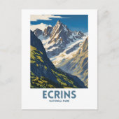 Ecrins National Park  Minimal Travel Poster Briefkaart (Voorkant)