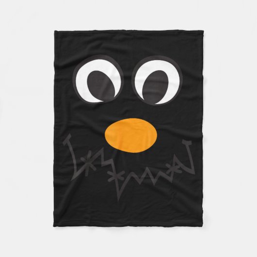 Ecrow Face Smile Thanksgiving Halloween Kostuum Fleece Deken (Voorkant)