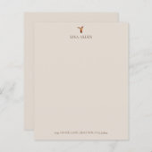 Ecru Allen's Hummingbird Stationery Paper (Voorkant / Achterkant)
