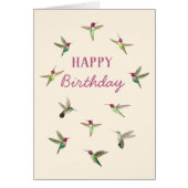 Ecru Anna's Hummingbird Birthday Kaart (Voorkant)