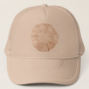Ecru Beige Tan ouderwetse Vintage Doily Trucker Pet