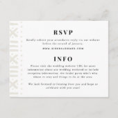 Ecru Boho Mudcloth Border Bruiloft Informatiekaartje (Voorkant)