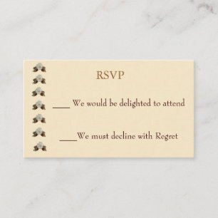 Ecru bruiloft RSVP Informatiekaartje