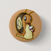 Ecru-Button Ronde Button 3,2 Cm (Voorkant)