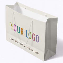 Ecru Crème Papier Cadeautas voor Bedrijven Aangepa