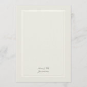 Ecru Dreams Triple Lijst Traditionele bruiloft Menu (Achterkant)