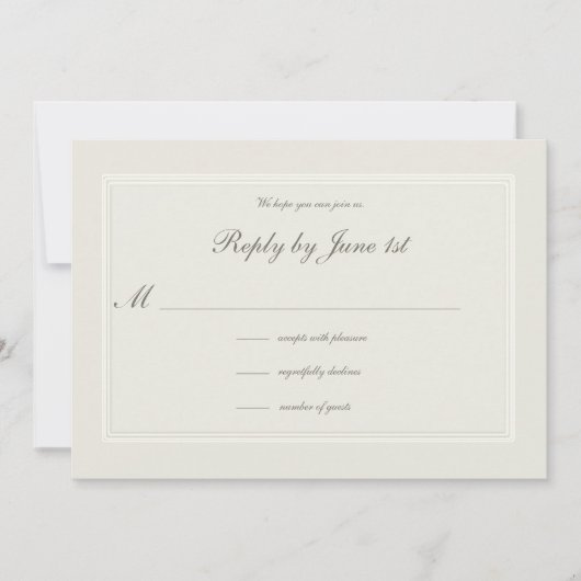 Ecru droomt Formele Traditionele Huwelijksreactie (Voorkant)