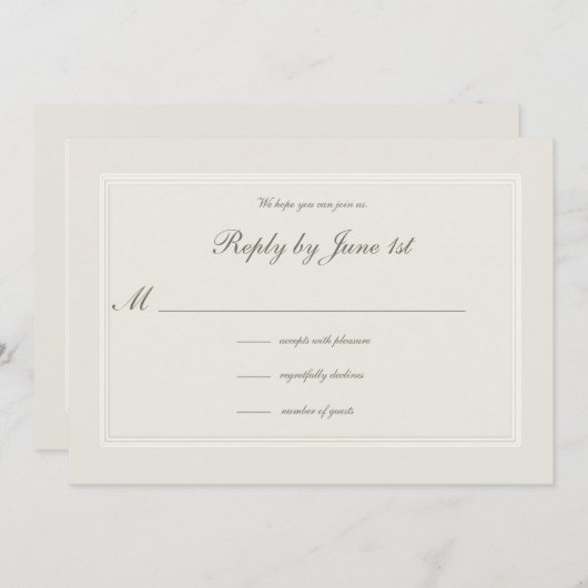 Ecru droomt Formele Traditionele Huwelijksreactie (Voorkant / Achterkant)