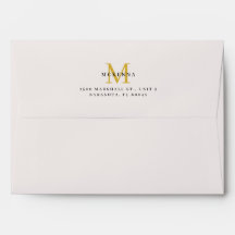 Ecru en Gold Business Logo Retouradres