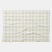 Ecru Gingham; geruit Theedoek (Horizontaal)