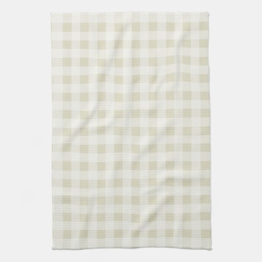 Ecru Gingham; geruit Theedoek (Verticaal)