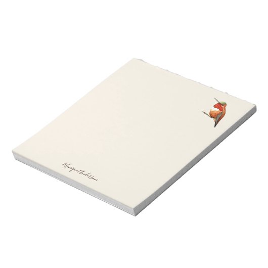 Ecru Hummingbird Notitieblok (Linkerzijde)
