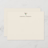 Ecru Hummingbird Notitiekaartje (Voorkant / Achterkant)