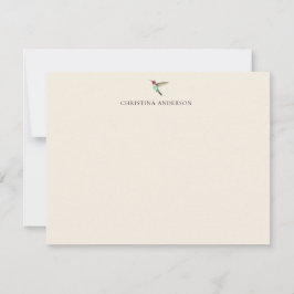 Ecru Hummingbird Notitiekaartje