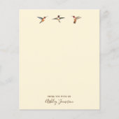 Ecru Hummingbird Stationery Paper (Voorkant)