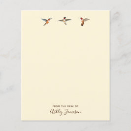 Ecru Hummingbird Stationery Paper