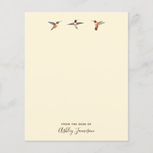 Ecru Hummingbird Stationery Paper