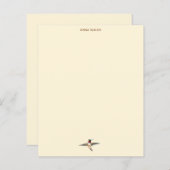 Ecru Hummingbird Stationery Paper (Voorkant / Achterkant)