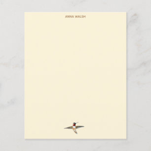 Ecru Hummingbird Stationery Paper