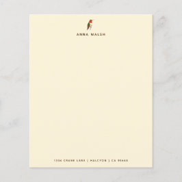 Ecru Hummingbird Stationery Paper