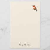 Ecru Hummingbird Stationery Paper Briefpapier (Voorkant)
