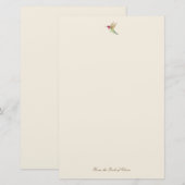 Ecru Hummingbird Stationery Paper Briefpapier (Voorkant / Achterkant)