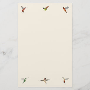 Ecru Hummingbird Stationery Paper Briefpapier