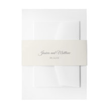 ecru Invitation Belly Band