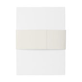 ecru Invitation Belly Band Uitnodigingen Wikkel (Achterkant Voorbeeld)