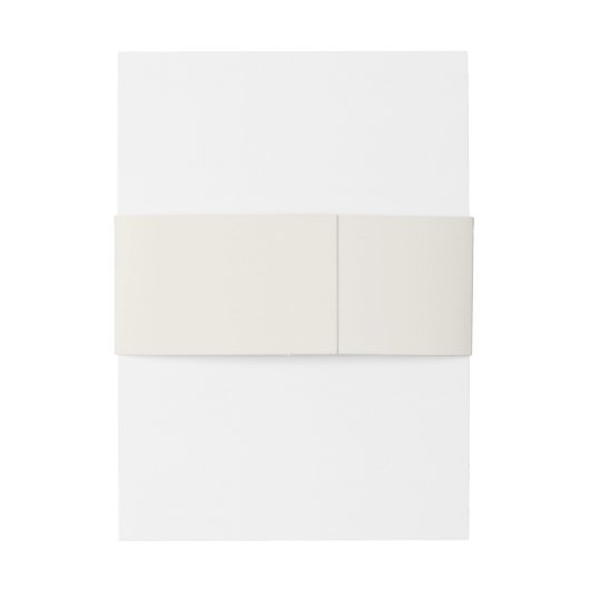 ecru Invitation Belly Band Uitnodigingen Wikkel (Achterkant Voorbeeld)