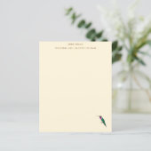 Ecru Lucifer Hummingbird Stationery Paper (Staand voorkant)