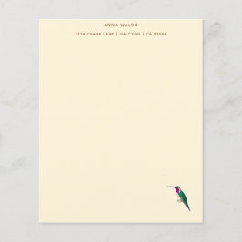 Ecru Lucifer Hummingbird Stationery Paper