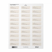 Ecru Modern Merry Christmas Return Address Etiket (Full Sheet)