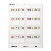 Ecru naamstickers voor personeel Labels met bedrij (Full Sheet)