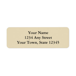Ecru of beige afgedrukte adreslabels etiket