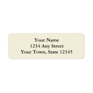 Ecru of Cream Printed Return Address Labels