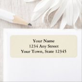 Ecru of crème afgedrukte retour adreslabels etiket (Insitu)