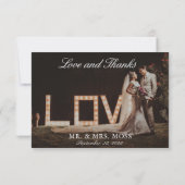 Ecru Trouwfoto Liefde & Bedankt (Achterkant)