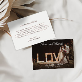  Ecru Trouwfoto Liefde & Bedankt