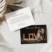 Ecru Trouwfoto Liefde & Bedankt