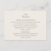 Ecru Wedding Details Kaart (Voorkant)