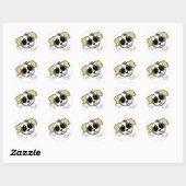 ecs citroenstaartschar cartoon ronde sticker (Vel)
