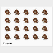 ecs lever en tan cartoon ronde sticker (Vel)