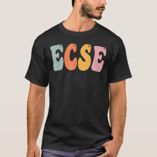 ECSE Retro Groovy vrouwen Fijne eerste dag T-shirt