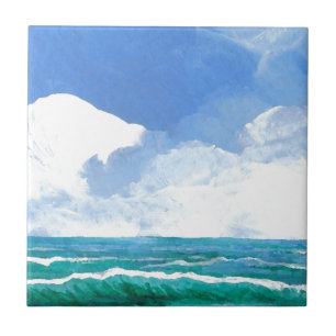 Ecstacy Ocean Beach Waves Surf Art Giften Tegeltje