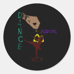 Ecstatic Dance Llerina Danser In Een Tutu Freestyl Ronde Sticker