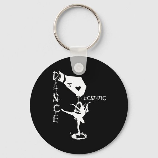 Ecstatic Dance Llerina Danser In Een Tutu Freestyl Sleutelhanger (Voorkant)