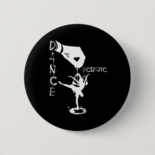 Ecstatic Dance Llerina Danser In Een Tutu Vrije St Ronde Button 5,7 Cm (Voorkant)