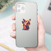 Ecstatic Yorkshire Terrier Zwaaien naar u Sticker (Telefoon)